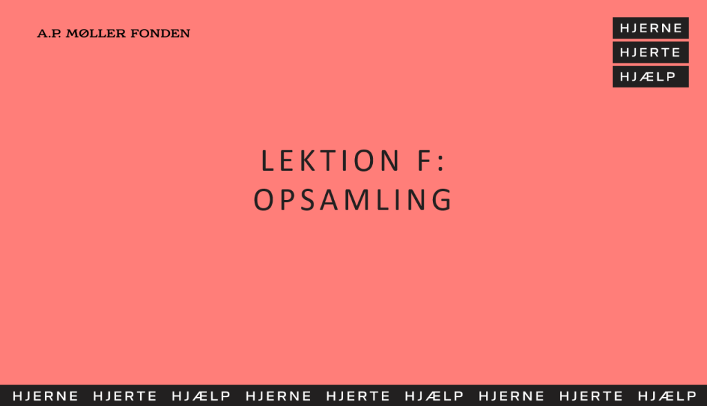 hjertestop lektion f - opsamling