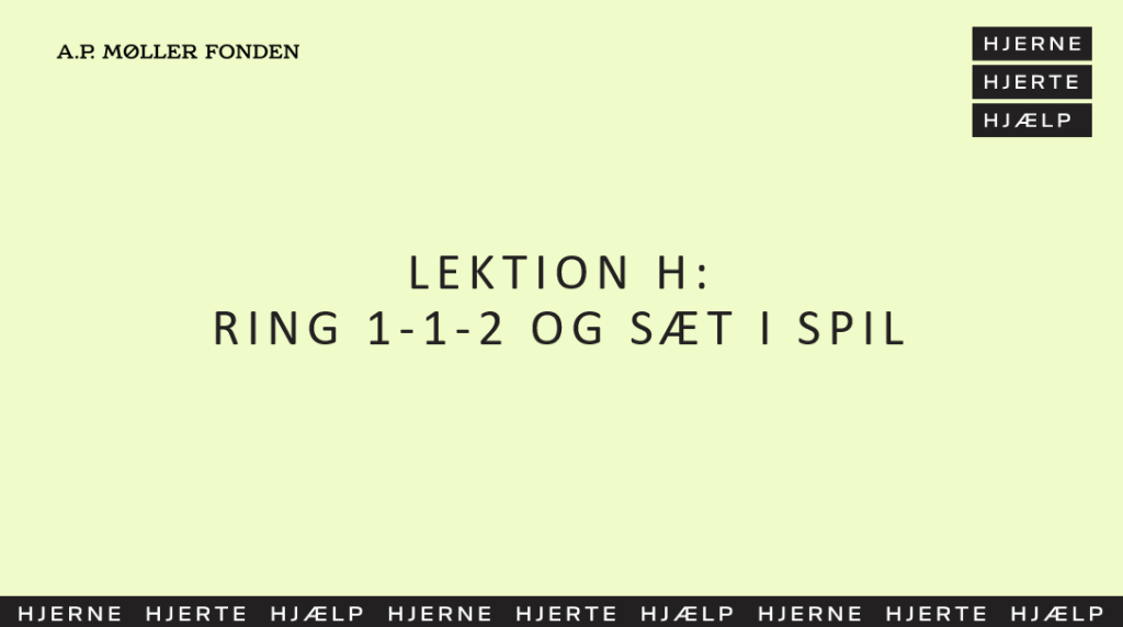 stroke lektion h - ring 1-1-2 og sæt i spil