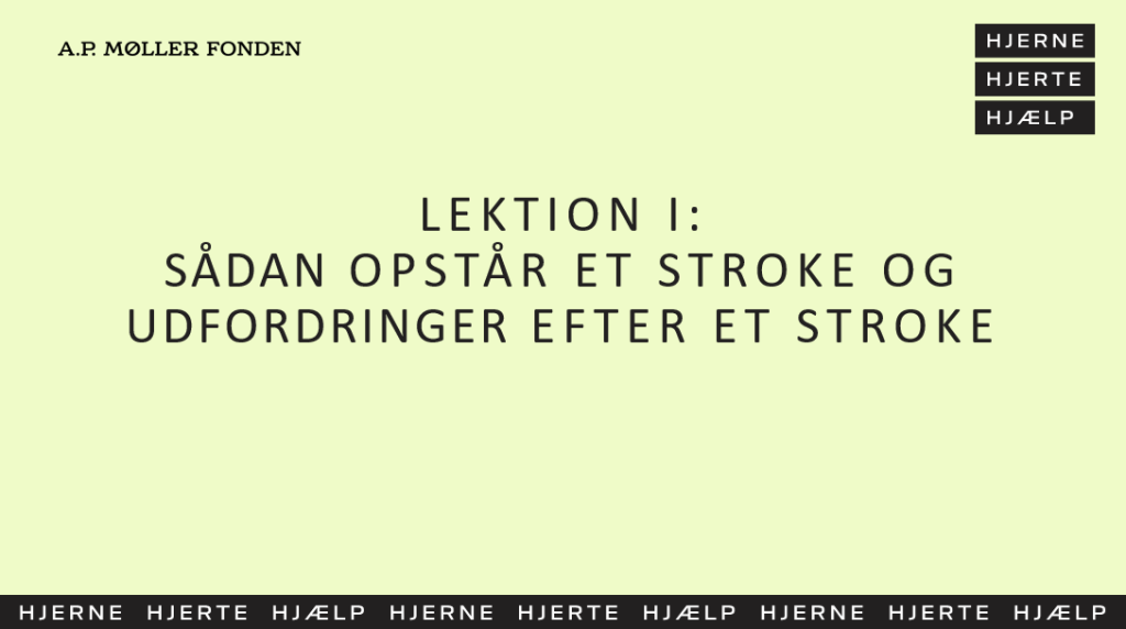 stroke lektion i - sådan opstår et stroke